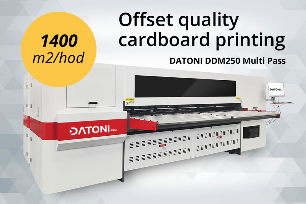 Multi pass digital printer for corrugated board