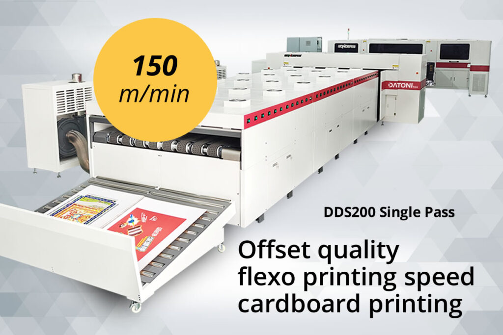 Single pass digital printer for corrugated board